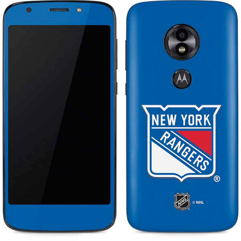 NHL New York Rangers Solid Background Moto E5 Play Skin